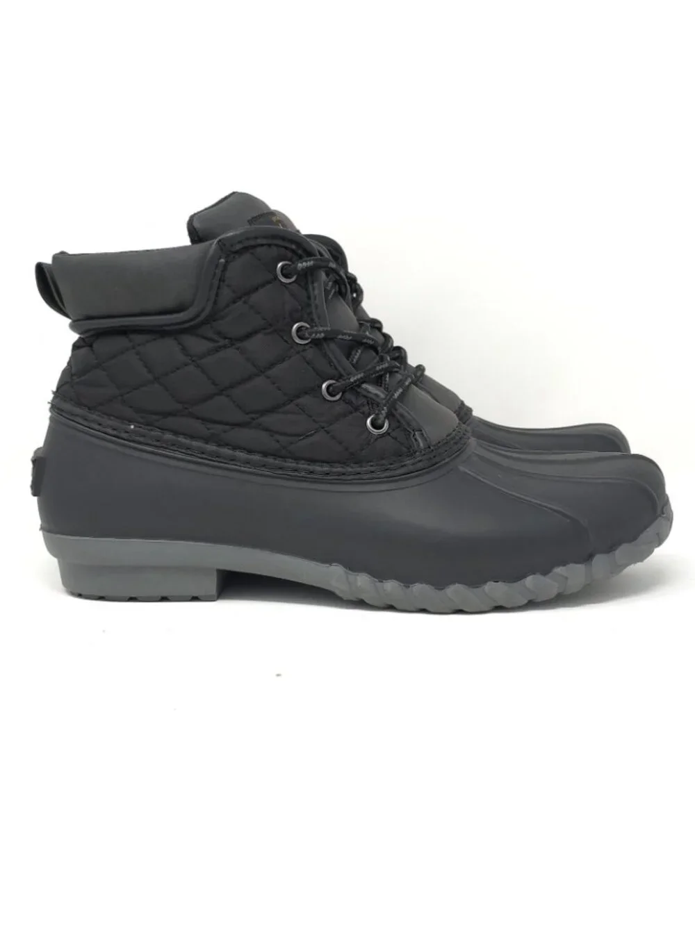 Weatherproof Vintage Aidan Black Duck Lace-Up Boots Water-Resistant US 8 M NIB